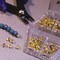 The Beadsmith Basic Elements The Beadsmith Basic Elements Crimp Bead Covers for Hiding Crimped Beads and Preventing Snagging Jewelry on Fabric, Assorted Sizes, Gold Color Bead Covers (Gold)